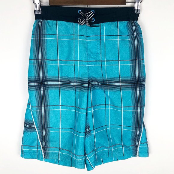 3/$20 Zero Xposur Boys Neritic Plaid Swim Trunks - Picture 4 of 12